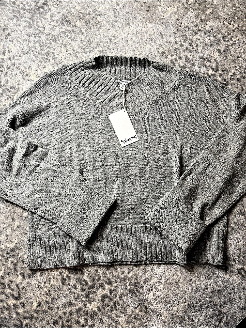 Splendid Haven Tweedy V-Neck Sweater